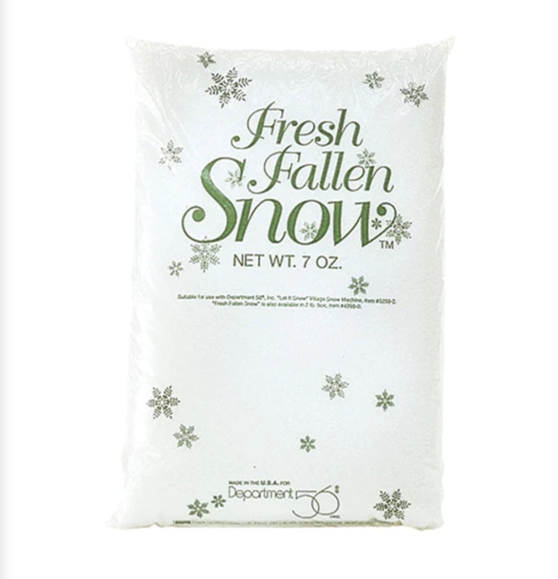 Department 56 7oz bag of Fresh Fallen and Snow