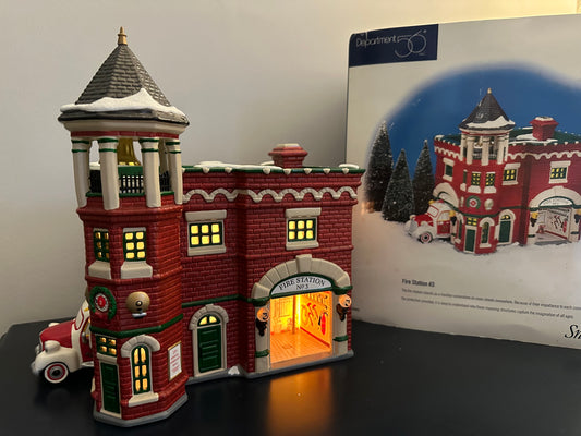 Department 56 Fire Station #3 - Snow village