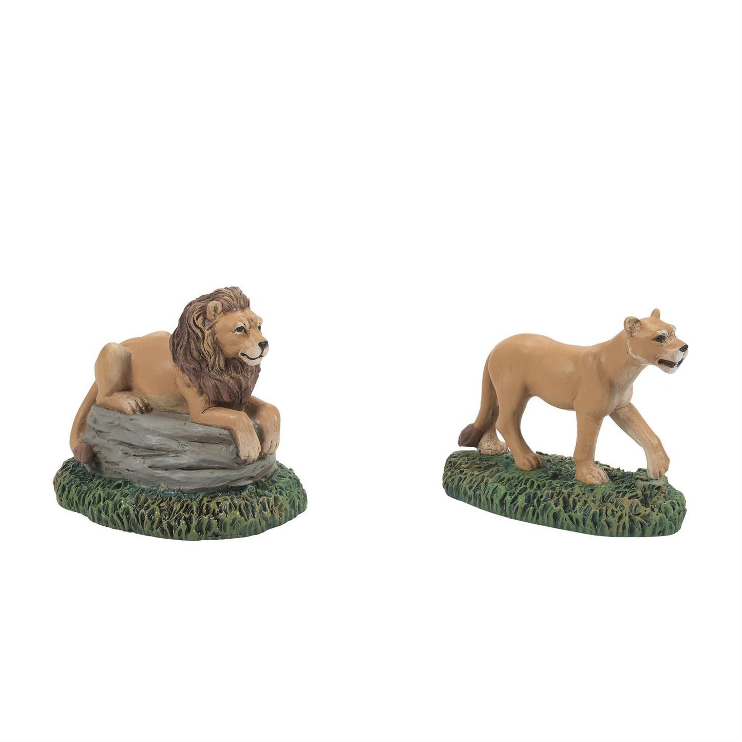 Department 56 Zoological Gardens Lions (set of 2) - BRAND NEW