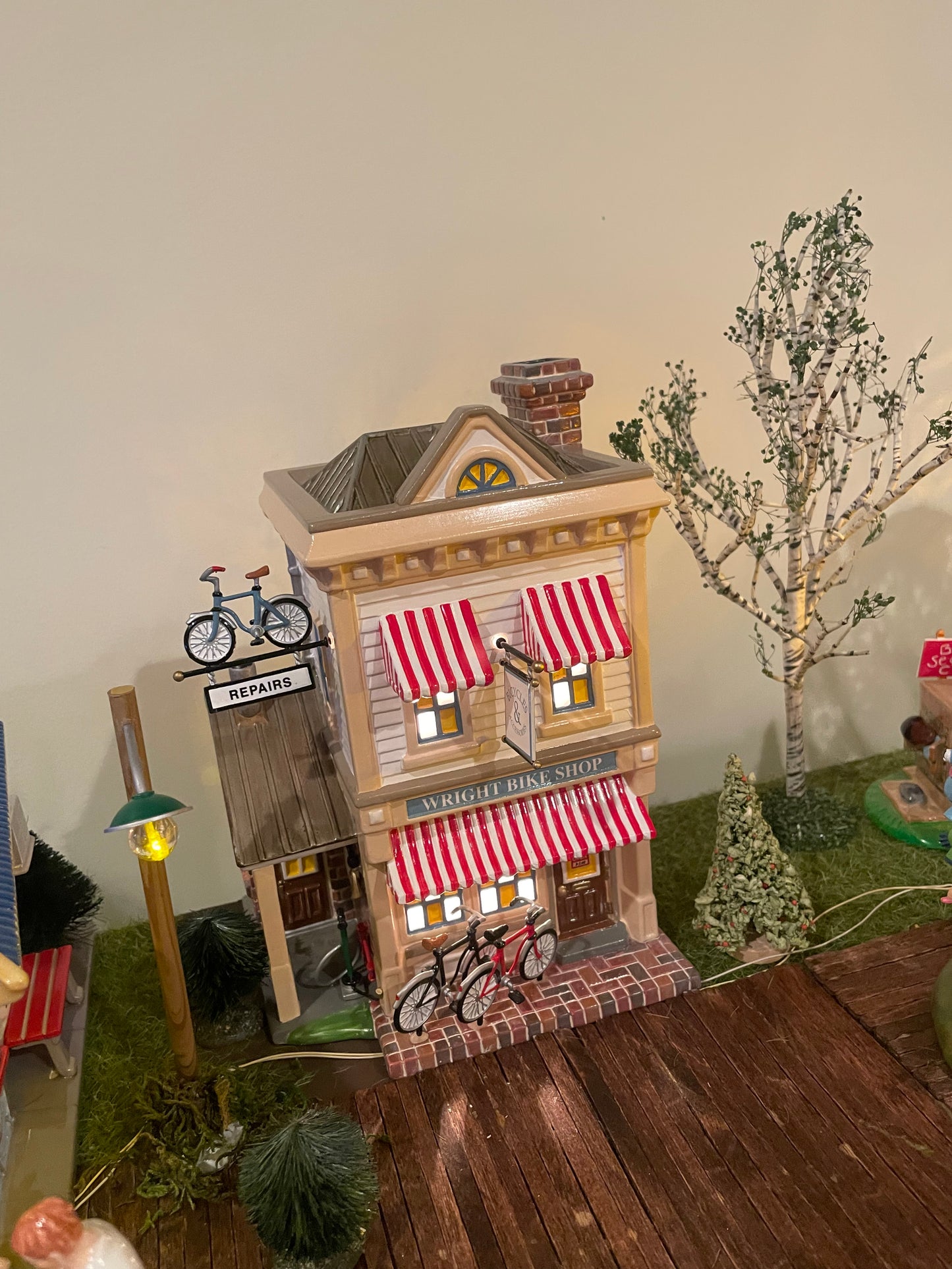 Custom made Beach & Boardwalk Scene - Includes all Department 56 Houses/Accessories