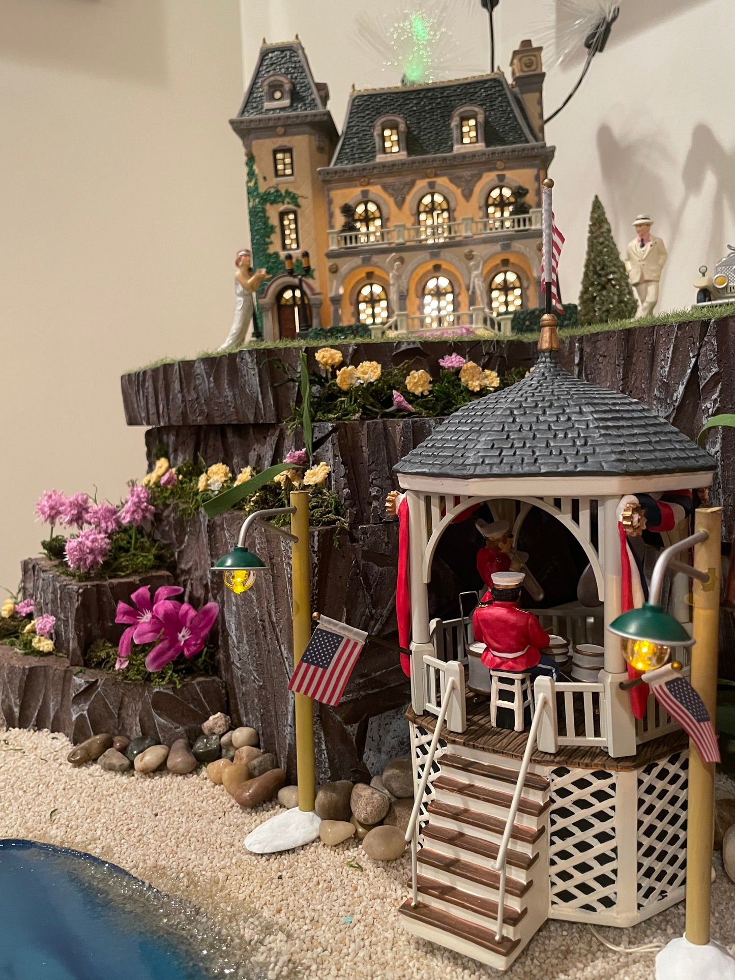 Custom made Beach & Boardwalk Scene - Includes all Department 56 Houses/Accessories