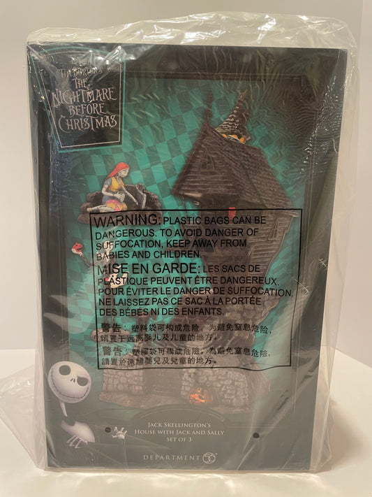 Department 56 Nightmare Before Christmas - Jack Skellington's House with Jack and Sally