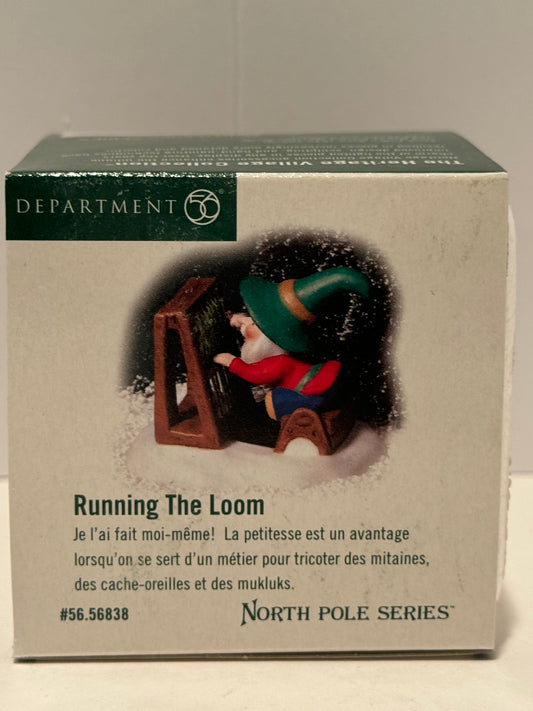 Department 56 North Pole Running the Loom - Brand new