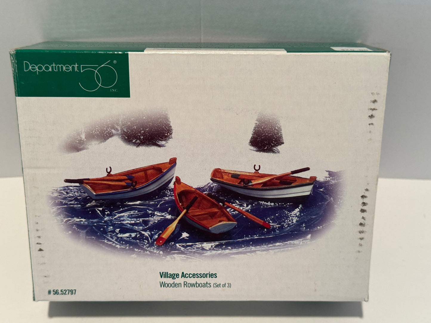 Department 56 - Wooden Row Boats - Brand New